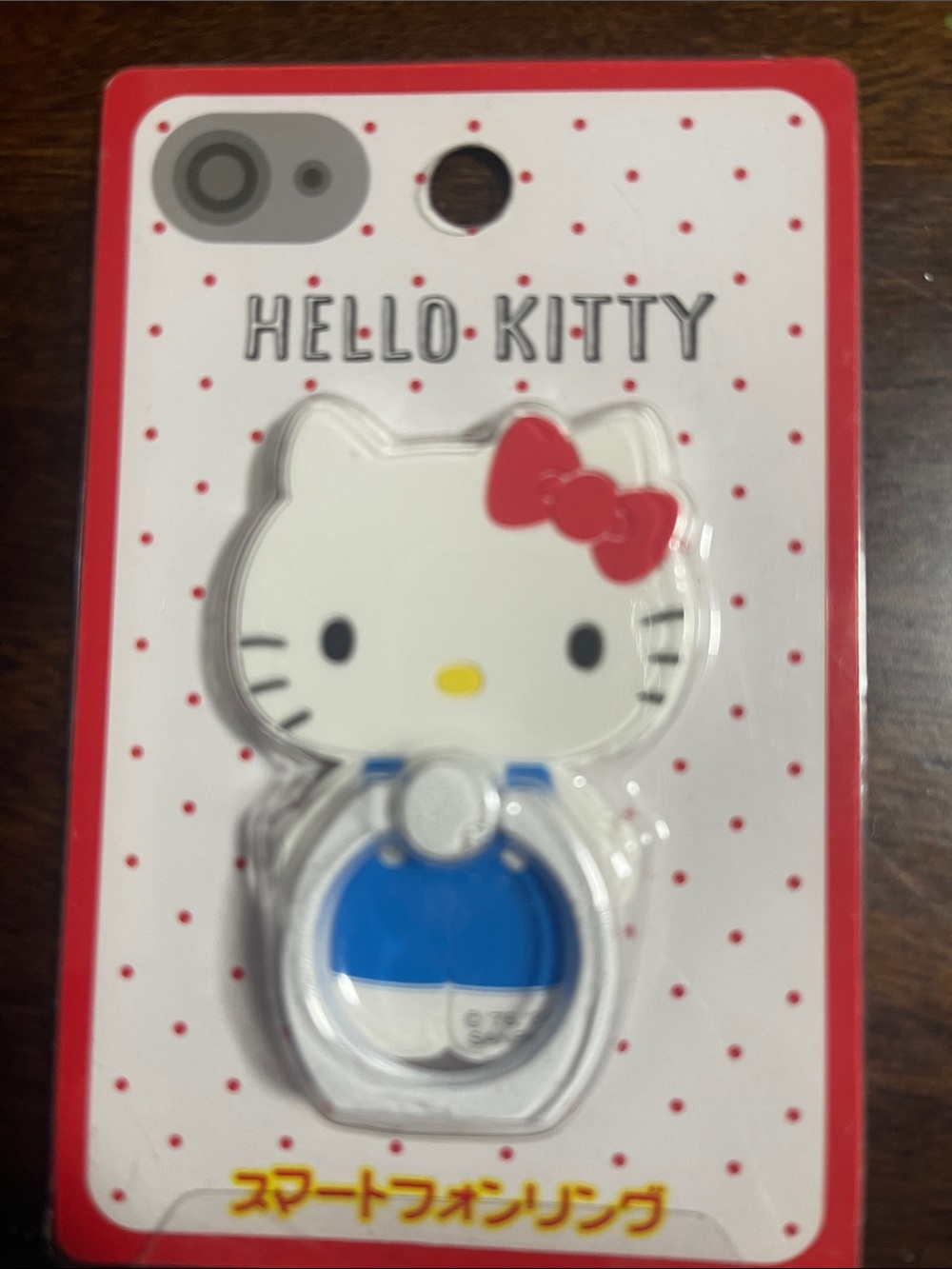 Hello Kitty White Red Blue Phone Ring Grip by Hello Kitty